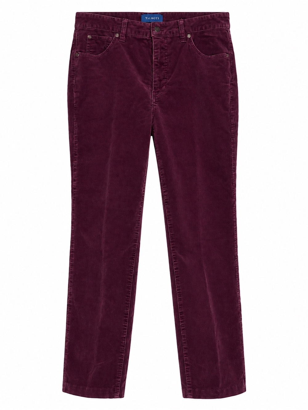 Talbots Women’s Size 6 Burgundy Corduroy High-Rise Straight-Leg Pants